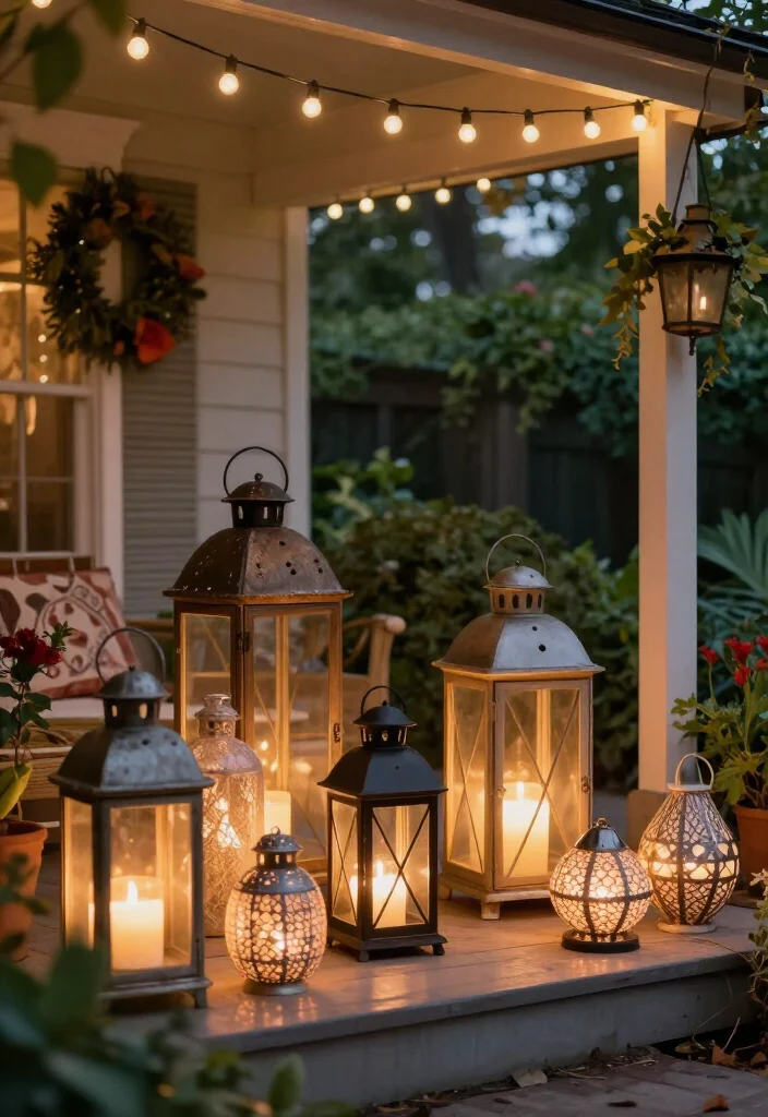 10 Stunning Labor Day Porch Decor Ideas to Wow Your Guests! - 4. Festive Lanterns 1