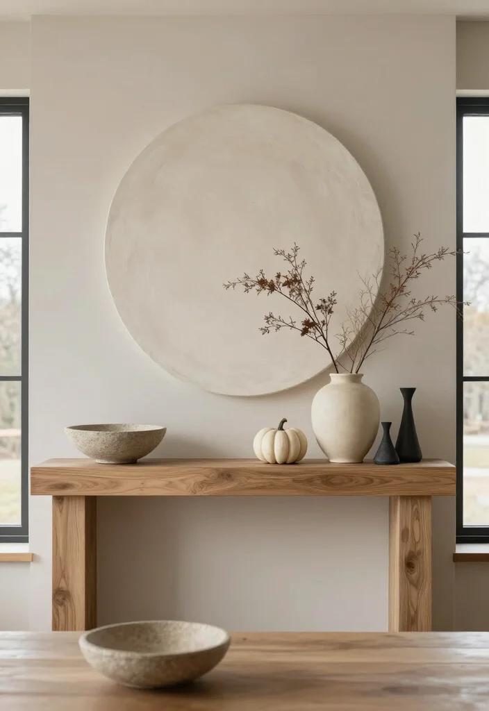 13 Modern Thanksgiving Decor Ideas for a Stylish Fall Home (Minimalists Will Love #5!) - 2. Build a Tonal Mantel With One Strong Focal Point 1