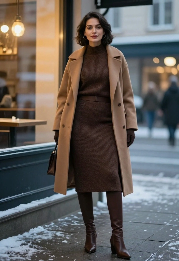 14 Winter Date Night Outfits That Are Warm, Flattering, and Guaranteed to Turn Heads - 11. The Petite-Friendly Monochrome Knit Set 1