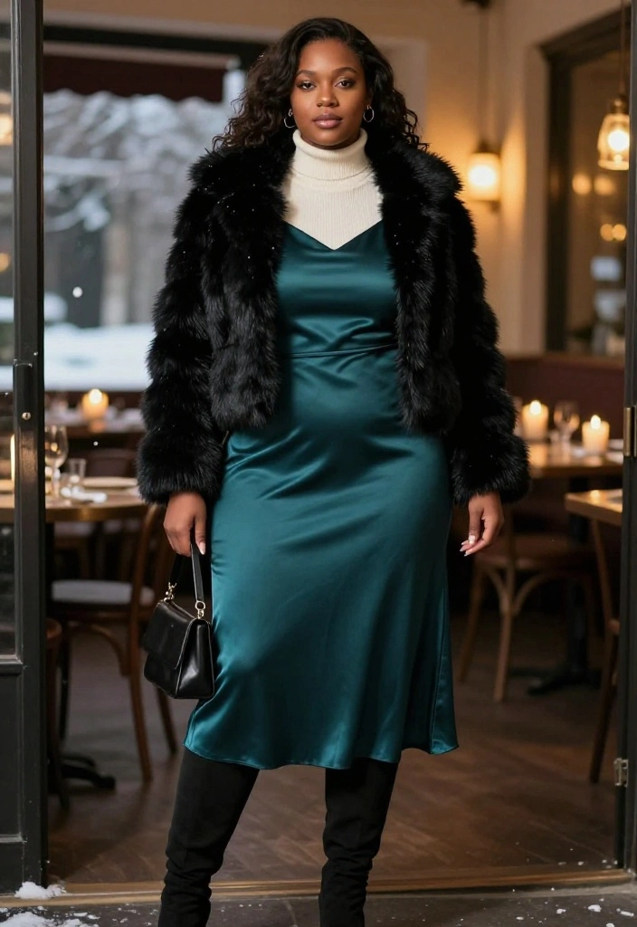14 Winter Date Night Outfits That Are Warm, Flattering, and Guaranteed to Turn Heads - 7. The Slip Dress over a Fine Turtleneck 1