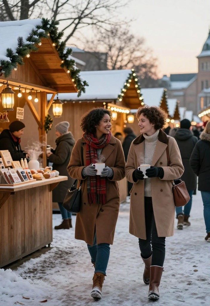 14 Winter First Date Ideas That’ll Break the Ice—Literally and Figuratively! - 2. Wander Through a Winter Market 1