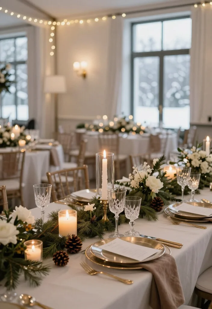15 Beautiful Winter Wedding Ideas That Look Straight Out of a Luxury Magazine (Without the Designer Price Tag!) - 14. Layer Several Kinds of Light Around the Room 1