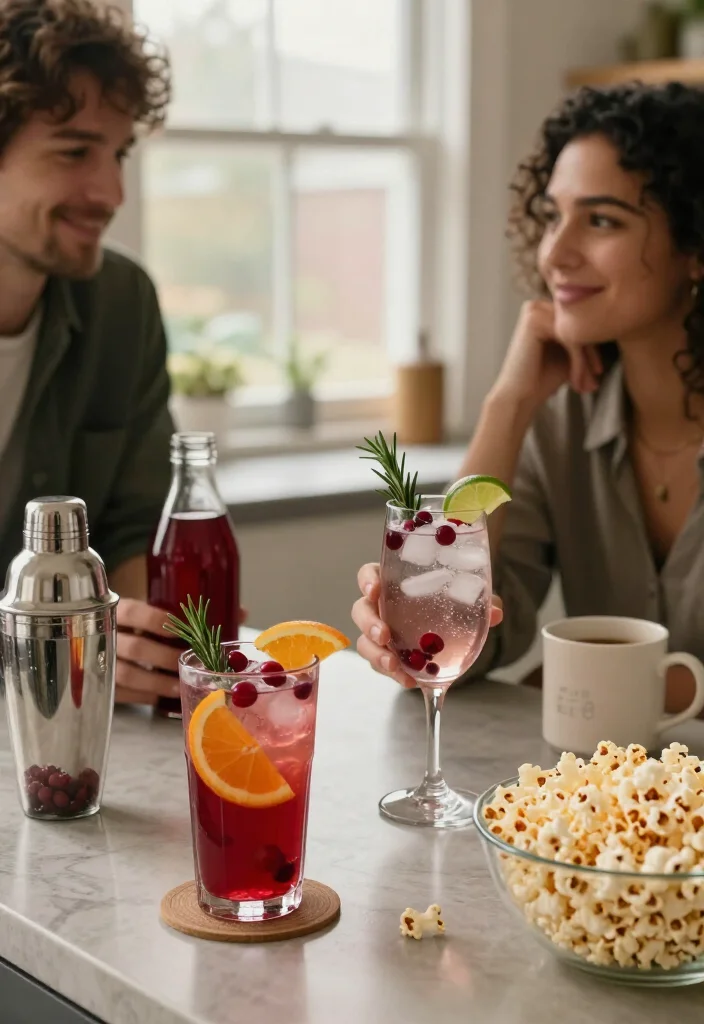 16 At-Home Winter Date Ideas That Are Way More Fun Than Going Out (#7 Is a Must-Try!) - 12. Mix Seasonal Mocktails or Cocktails 1