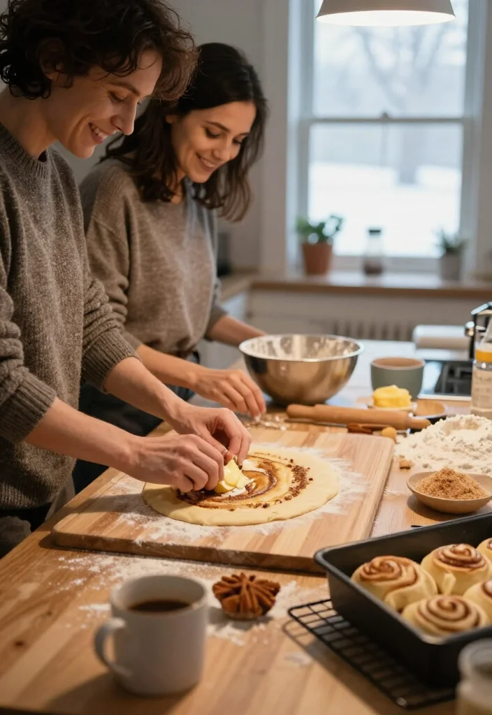 16 At-Home Winter Date Ideas That Are Way More Fun Than Going Out (#7 Is a Must-Try!) - 2. Bake Cinnamon Rolls From Scratch 1