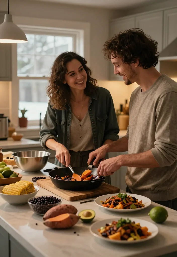 16 At-Home Winter Date Ideas That Are Way More Fun Than Going Out (#7 Is a Must-Try!) - 5. Host a Mystery-Ingredient Cooking Challenge 1
