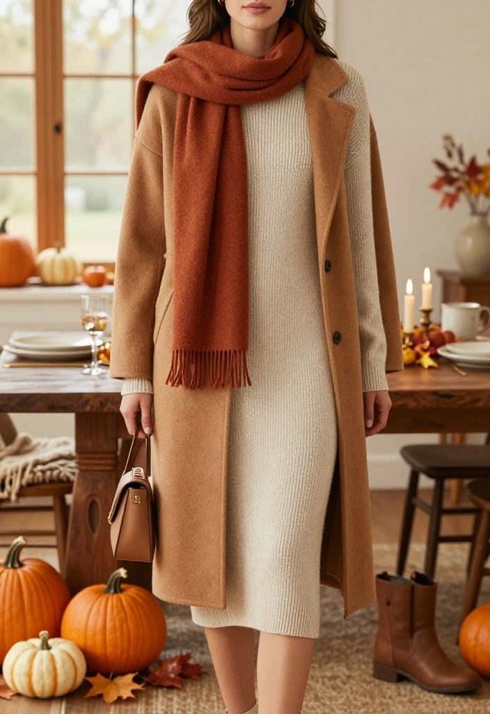 17 Casual Thanksgiving Outfits That Prove Comfy Can Still Look Incredibly Stylish - 10. Sweater Dress with Casual Sneakers 1