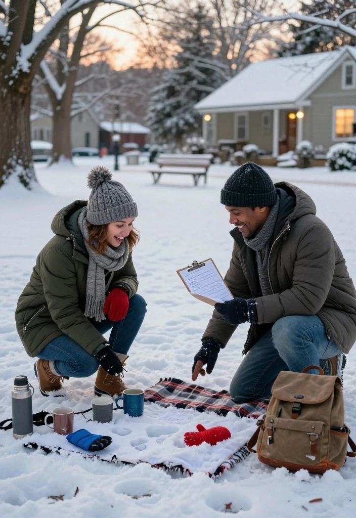 17 Creative Winter Date Ideas for Couples Tired of Dinner and a Movie - 1. Go on a Snowy Scavenger Hunt 1