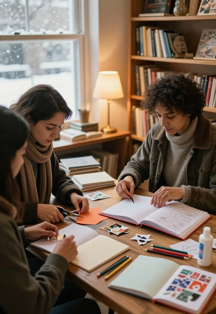 17 Creative Winter Date Ideas for Couples Tired of Dinner and a Movie - 13. Make a Tiny Winter Zine at a Bookstore 1