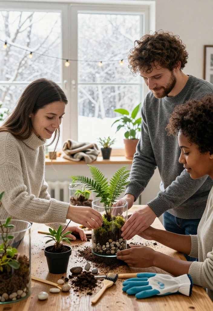 17 Creative Winter Date Ideas for Couples Tired of Dinner and a Movie - 14. Build a Tiny Winter Terrarium 1