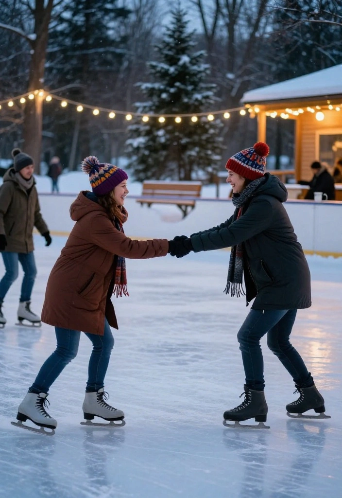 17 Creative Winter Date Ideas for Couples Tired of Dinner and a Movie - 3. Turn Ice Skating Into a Friendly Challenge 1