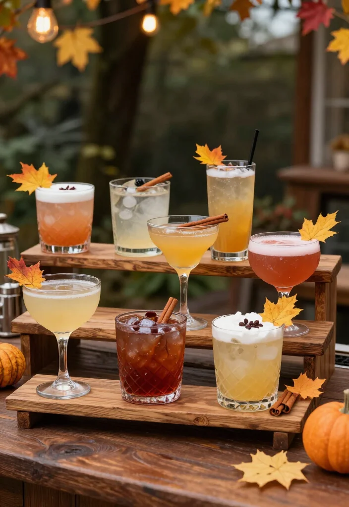 17 Outdoor Fall Wedding Ideas That'll Make Your Ceremony Unforgettable! - 11. Signature Cocktails 1