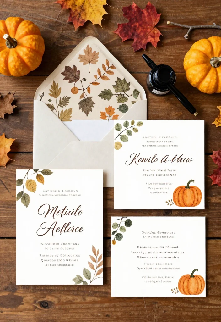 17 Outdoor Fall Wedding Ideas That'll Make Your Ceremony Unforgettable! - 7. Unique Invitations 1