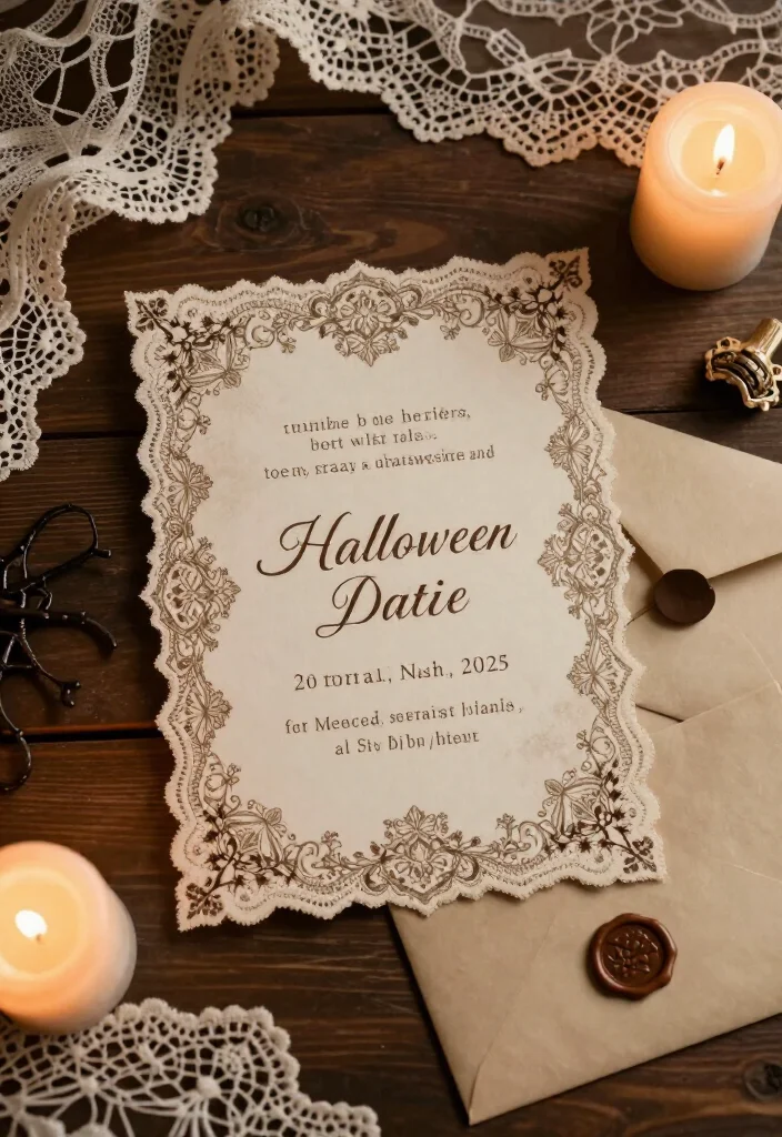 17 Unique Halloween Invitations That Will Make Your Guests Can't-Miss Your Party (Check Out #9!) - 4. Vintage Victorian Vibes 1