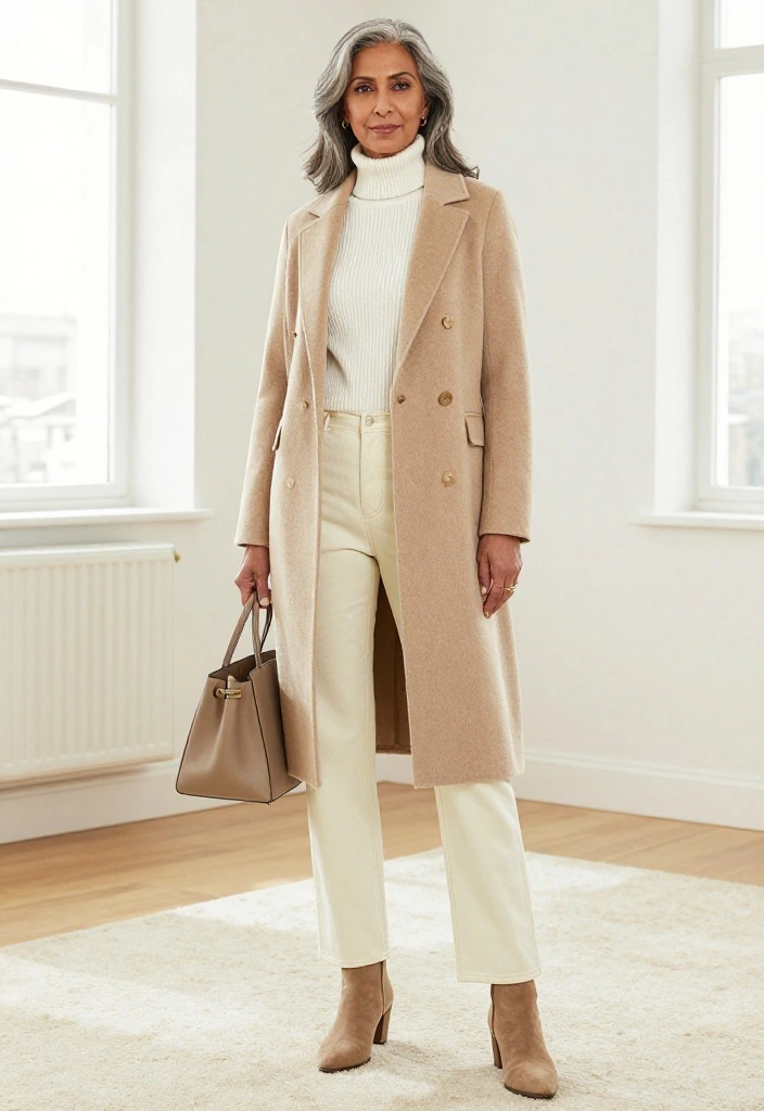 18 Minimalist Winter Outfits That Prove Simple Layers Can Look Seriously Chic - 14. Winter White from Head to Toe 1