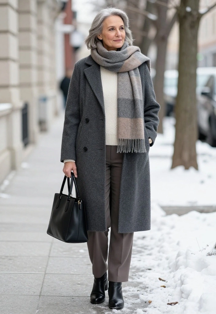 18 Minimalist Winter Outfits That Prove Simple Layers Can Look Seriously Chic - 6. Let a Soft Scarf Be the One Interesting Detail 1