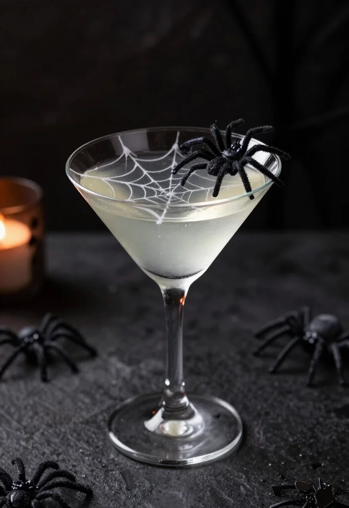 18 Spooky Halloween Cocktails That Will Bewitch Your Guests (You Won't Believe #10!) - 14. Spider's Web Martini 1