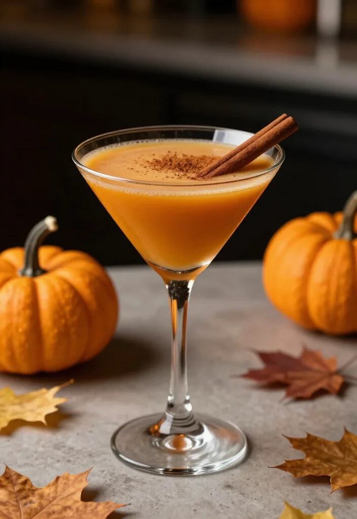 18 Spooky Halloween Cocktails That Will Bewitch Your Guests (You Won't Believe #10!) - 4. Pumpkin Spice Martini 1