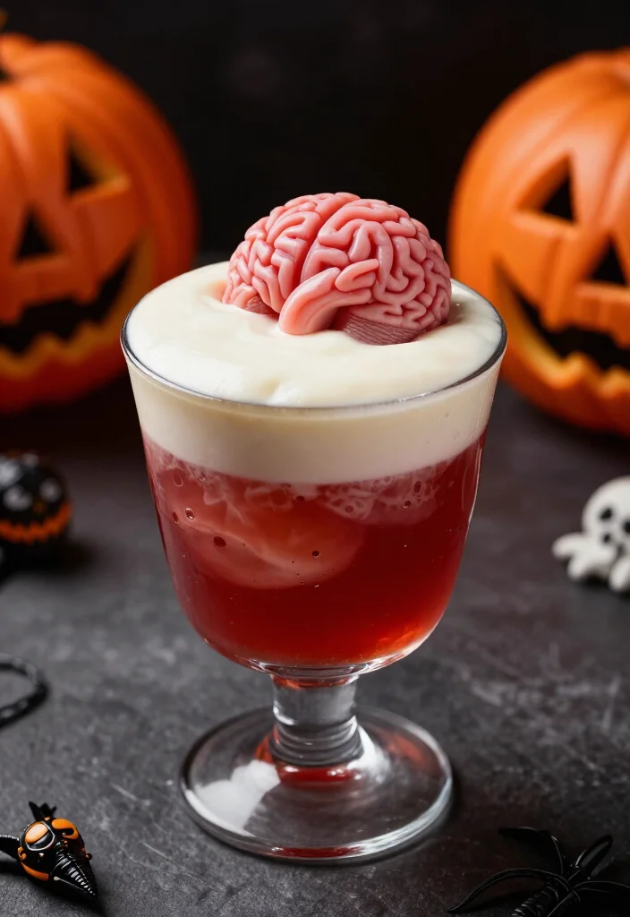 18 Spooky Halloween Cocktails That Will Bewitch Your Guests (You Won't Believe #10!) - 9. Zombie Brain Cocktail 1