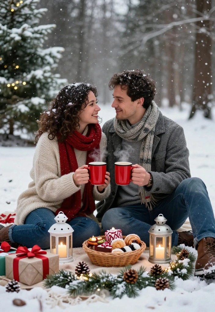 19 Christmas Date Ideas That Are So Festive You’ll Want to Try Them All (#9 Is Adorable!) - 11. Pack a Snowy Picnic with Hot Cocoa 1