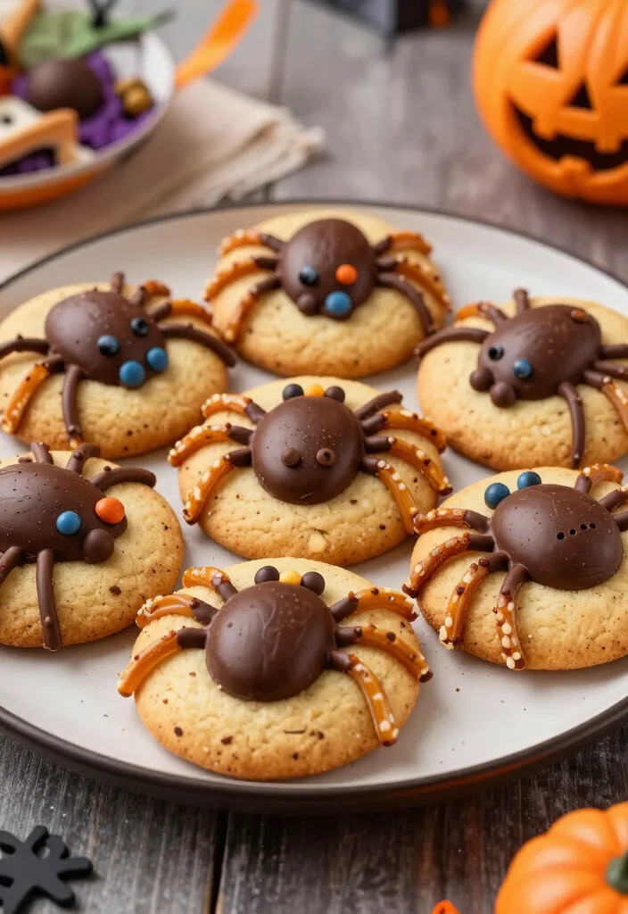 19 Easy and Delicious Halloween Snacks That Will Haunt Your Taste Buds (Don't Miss #8!) - 14. Chocolate Spider Cookies 1