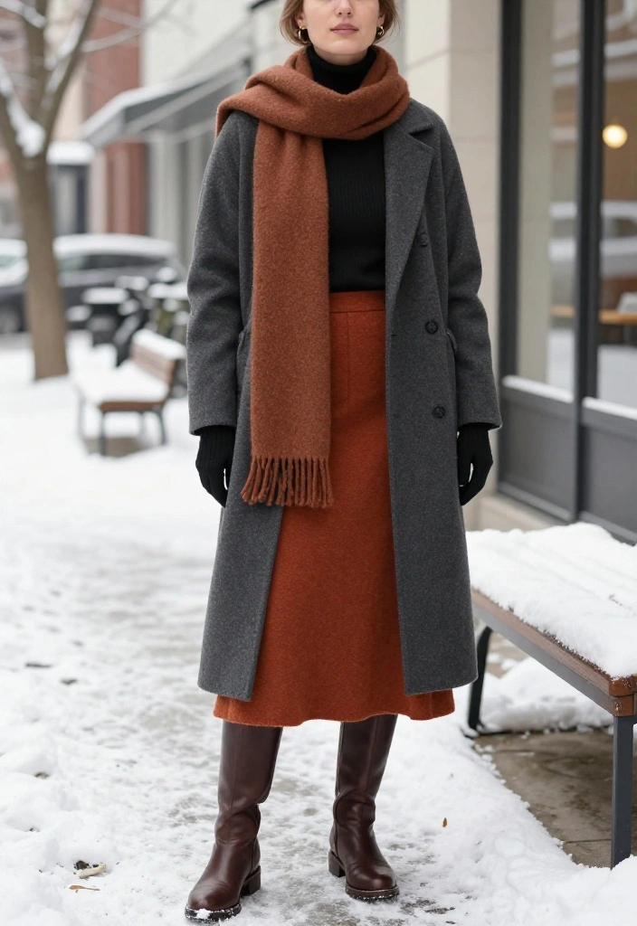 19 Winter Layering Ideas That Make Even the Coldest Days Look Fashion-Forward - 10. Make a Skirt-and-Tights Outfit Properly Warm 1