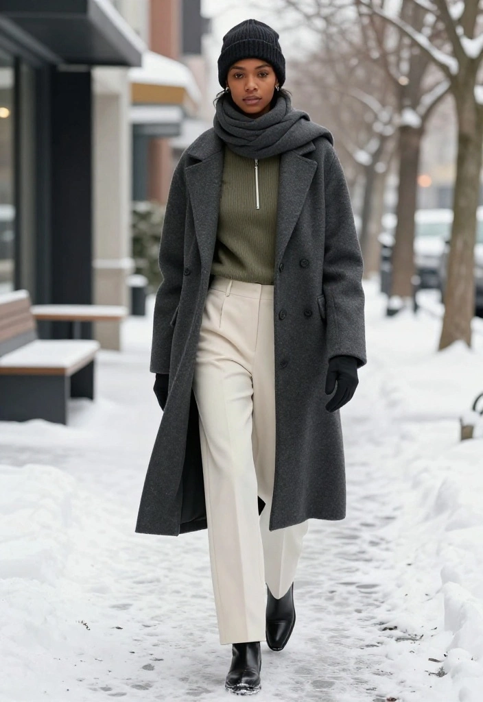 19 Winter Layering Ideas That Make Even the Coldest Days Look Fashion-Forward - 16. Mix Sporty Layers With Polished Boots 1