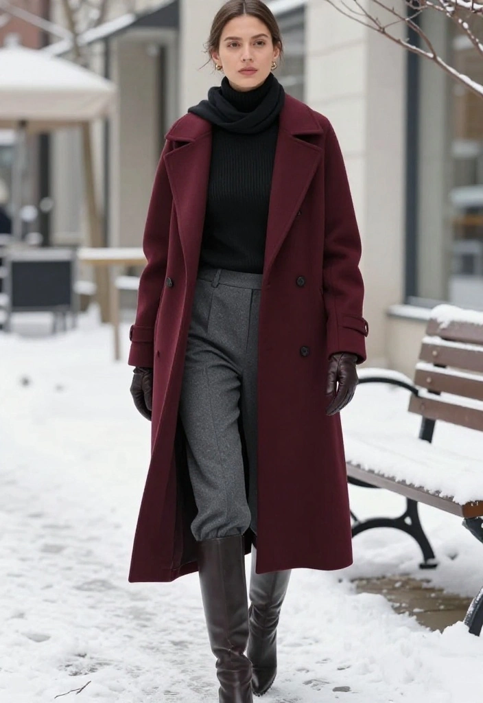 19 Winter Layering Ideas That Make Even the Coldest Days Look Fashion-Forward - 19. Finish With a Statement Coat and Calm Layers 1