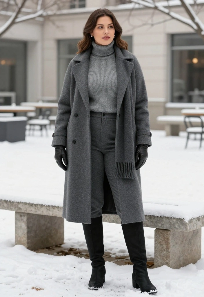 19 Winter Layering Ideas That Make Even the Coldest Days Look Fashion-Forward - 4. Build a Monochrome Look From Several Textures 1