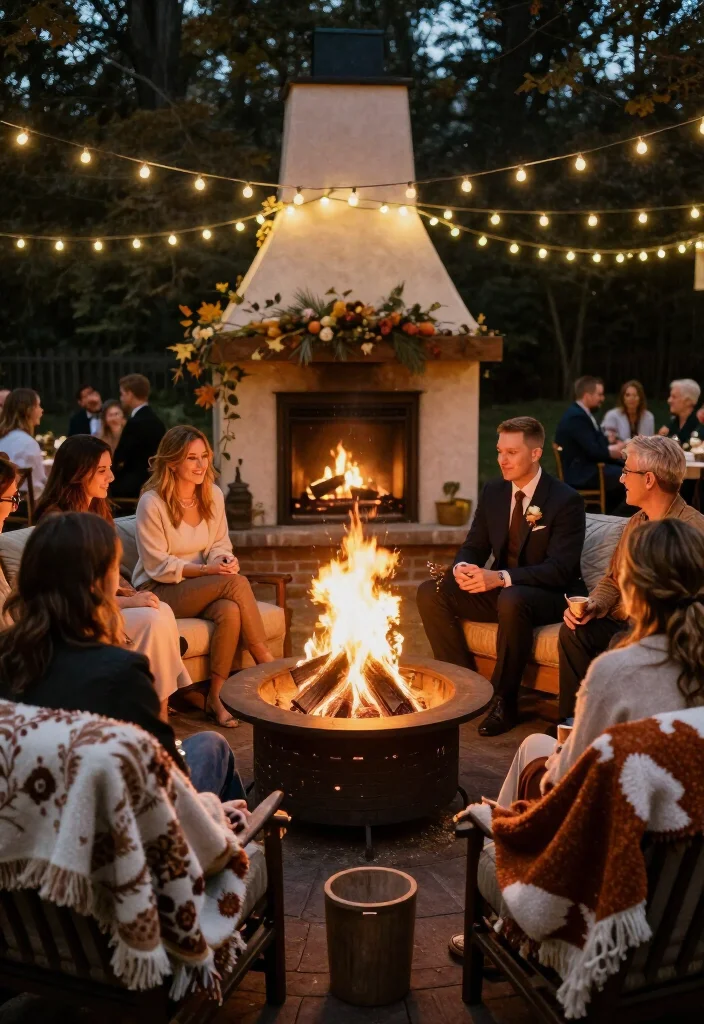 20 Cozy Fall Wedding Decoration Ideas to Create the Perfect Atmosphere! - 14. Fire Pit Gatherings 1
