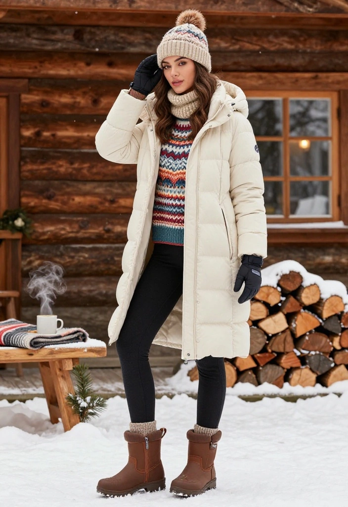 20 Cozy Winter Outfits So Stylish, You’ll Never Want to Leave Your Sweater Weather Era - 15. The Après-Ski Sweater, Leggings, and Winter Boots Combo 1