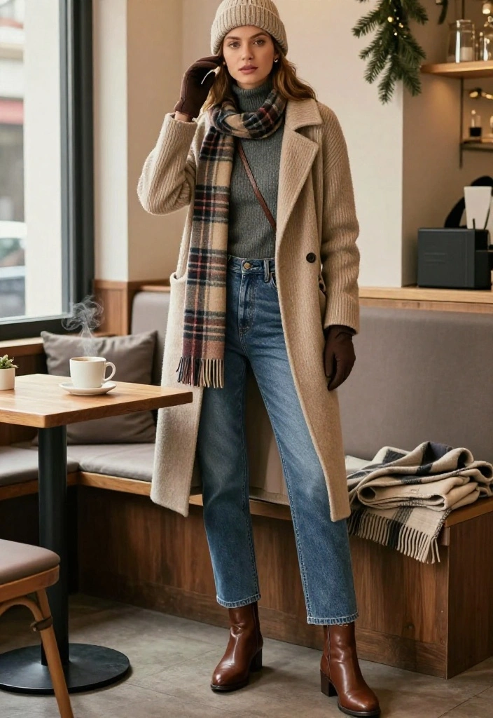 20 Cozy Winter Outfits So Stylish, You’ll Never Want to Leave Your Sweater Weather Era - 16. A Café-Ready Neutral Outfit With a Long Cardigan 1
