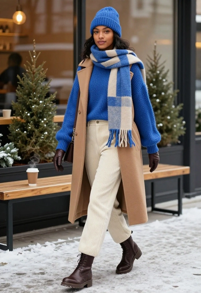 20 Cozy Winter Outfits So Stylish, You’ll Never Want to Leave Your Sweater Weather Era - 17. A Bright Sweater With Neutral Winter Basics 1