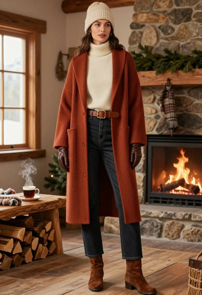 20 Cozy Winter Outfits So Stylish, You’ll Never Want to Leave Your Sweater Weather Era - 3. The Oversized Cardigan With a Waist Belt 1