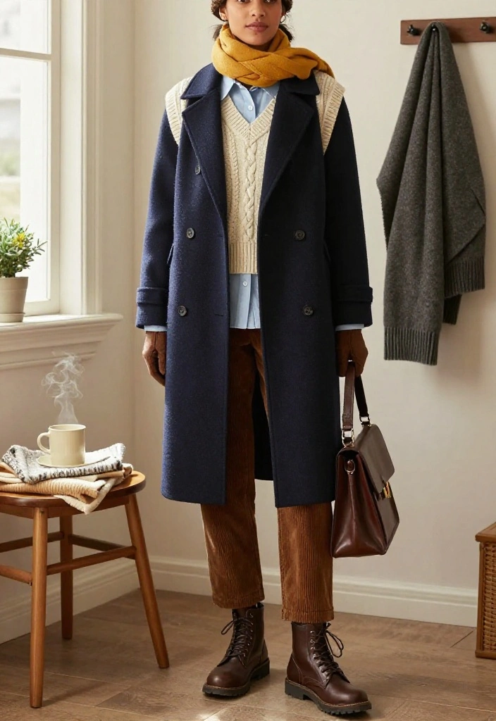 20 Cozy Winter Outfits So Stylish, You’ll Never Want to Leave Your Sweater Weather Era - 6. A Sweater Vest Layered Over a Button-Down 1