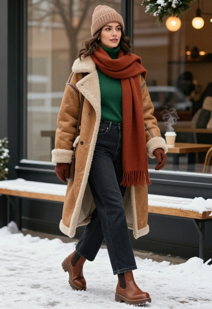 20 Cozy Winter Outfits So Stylish, You’ll Never Want to Leave Your Sweater Weather Era - 7. Wide-Leg Jeans With a Fitted Turtleneck 1