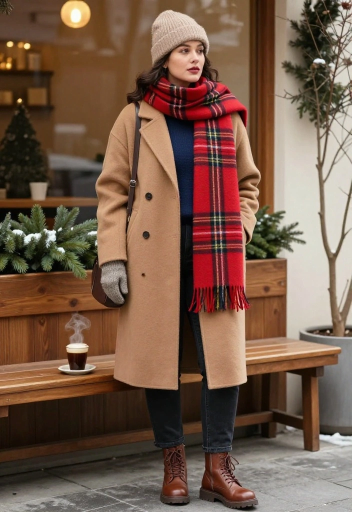 20 Cozy Winter Outfits So Stylish, You’ll Never Want to Leave Your Sweater Weather Era - 8. The Statement Scarf That Makes a Basic Outfit Special 1