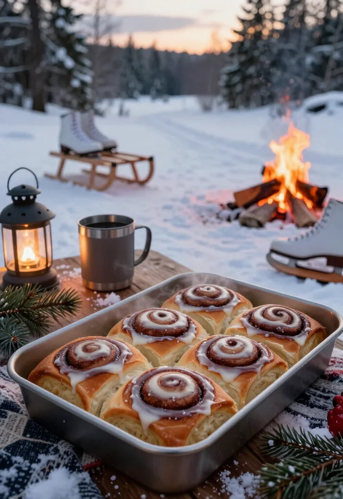 20 Outdoor Winter Date Ideas for Couples Who Want Adventure, Snow, and Unforgettable Memories - 17. Watch the Northern Lights With Cinnamon Rolls 1