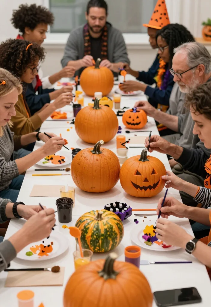 22 Fun Halloween Party Games That Will Keep Everyone Entertained (Warning: #5 Gets Wild!) - 17. Pumpkin Decorating Contest 1