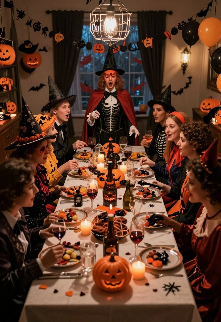 22 Fun Halloween Party Games That Will Keep Everyone Entertained (Warning: #5 Gets Wild!) - 22. Halloween Murder Mystery Dinner 1