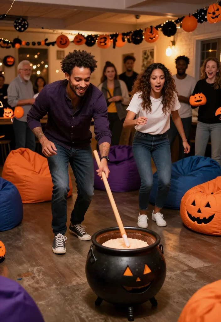 22 Fun Halloween Party Games That Will Keep Everyone Entertained (Warning: #5 Gets Wild!) - 7. Cauldron Toss 1