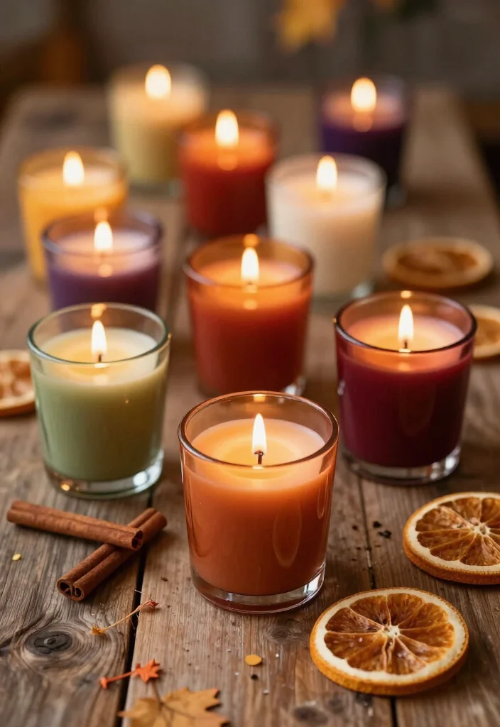25 Creative Fall Wedding DIY Projects That'll Save You Money (And Impress!) - 16. Autumn-Themed Candles 1