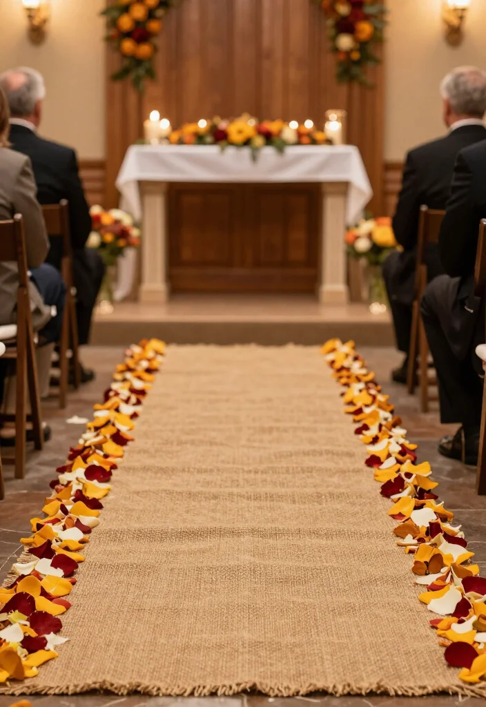 25 Creative Fall Wedding DIY Projects That'll Save You Money (And Impress!) - 20. Handmade Aisle Runner 1