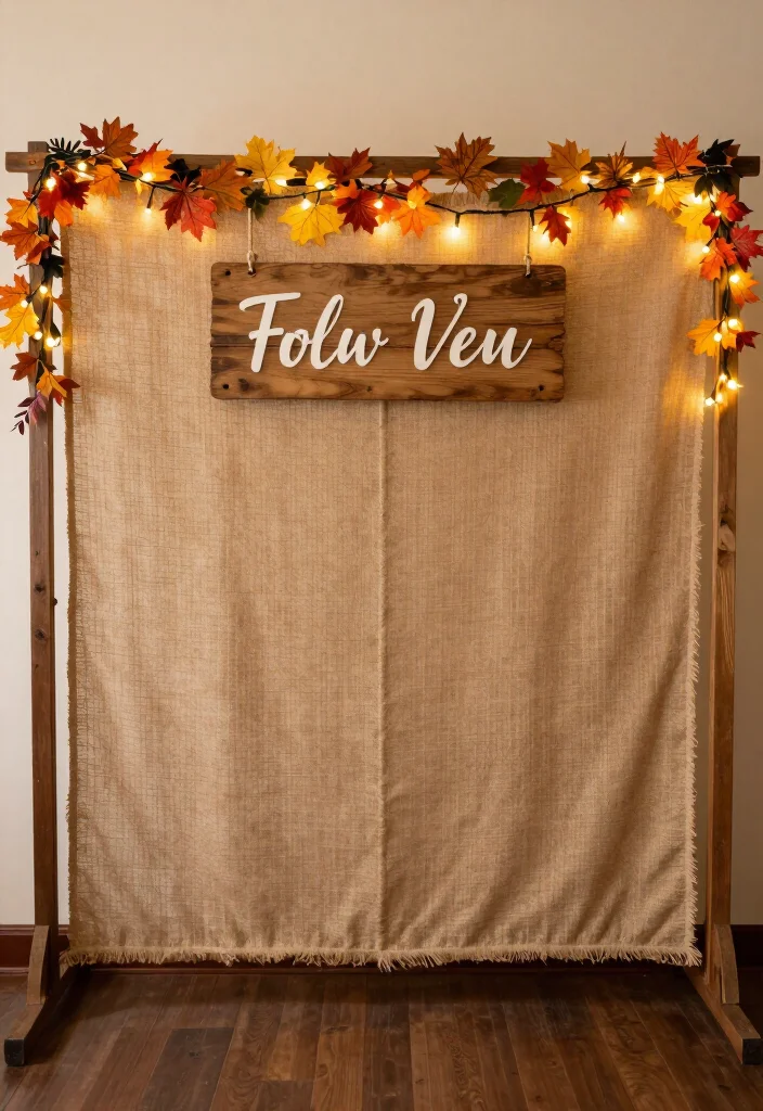 25 Creative Fall Wedding DIY Projects That'll Save You Money (And Impress!) - 9. Personalized Photo Booth Backdrop 1