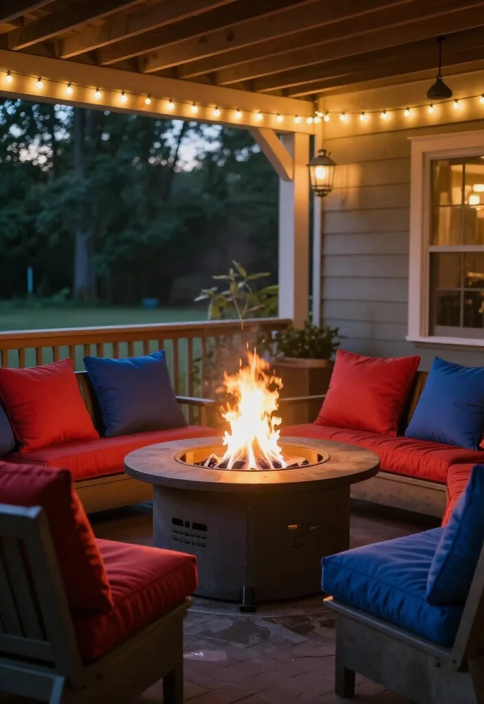 25 DIY Labor Day Porch Decor Projects That Will Impress Everyone! - 25. Cozy Fire Pit Area 1