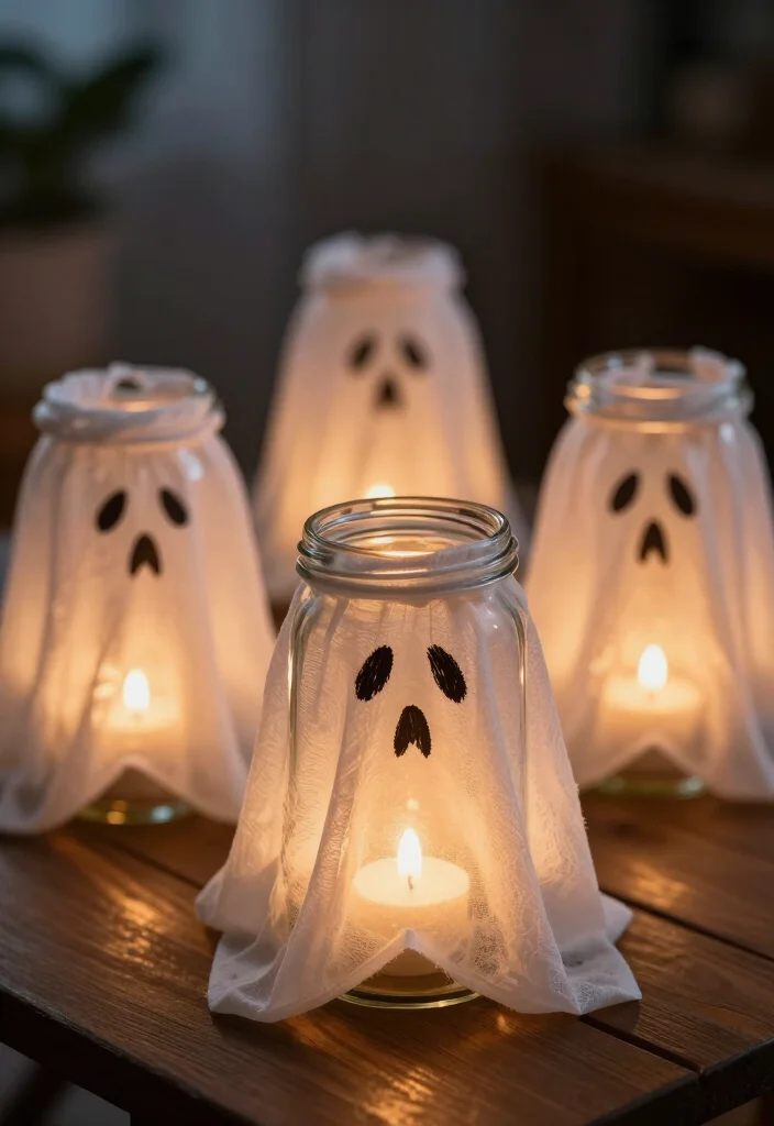 25 Spooktacular Halloween Decorations You Can DIY This Weekend (Beware of #16!) - 1. Spooky Ghost Lanterns 1