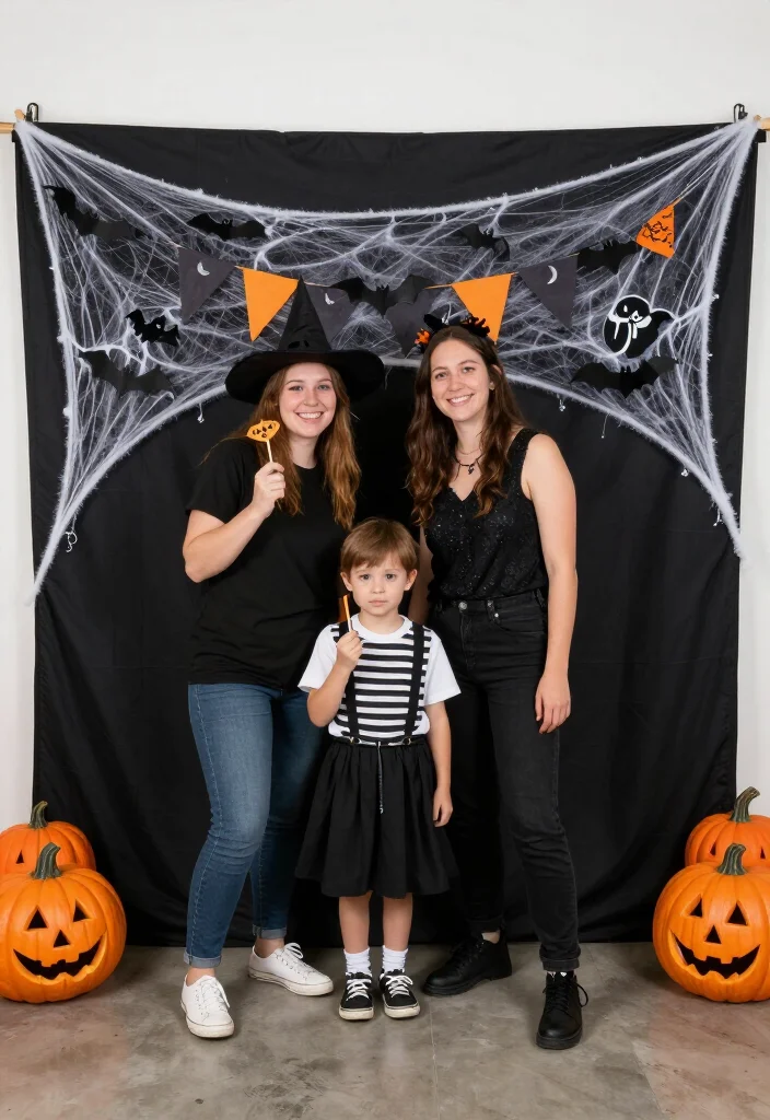 25 Spooktacular Halloween Decorations You Can DIY This Weekend (Beware of #16!) - 25. Haunted Photo Booth Backdrop 1