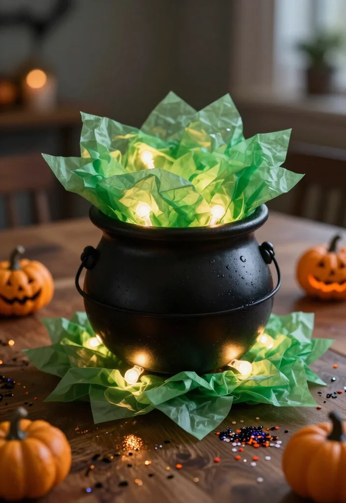 25 Spooktacular Halloween Decorations You Can DIY This Weekend (Beware of #16!) - 9. DIY Cauldron Centerpiece 1